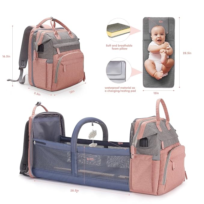DERJUNSTAR Baby Diaper Bag Backpack - Image 5