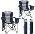 LET'S CAMP Folding Camping Chair Oversized Heavy Duty Padded Outdoor Chair by LETSCAMP