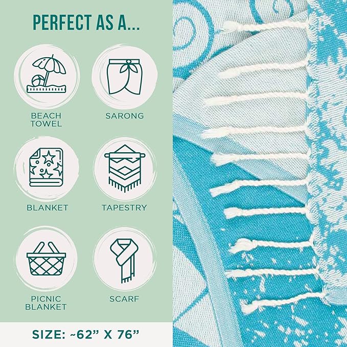 Sand Cloud Extra Large Turkish Beach Towel - Image 3