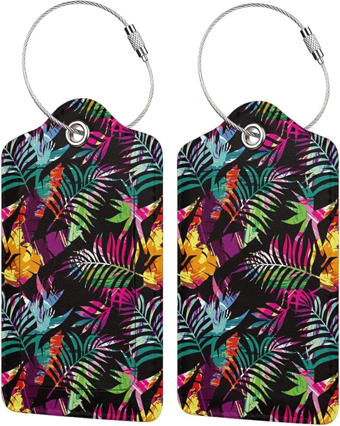 2 Packs Colorful Palms Crew Luggage Tag by OUZPGAQ