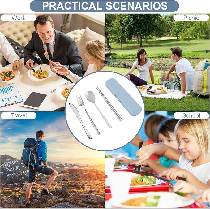 5 Piece Rsiynax Portable Travel Utensils Set - Image 4