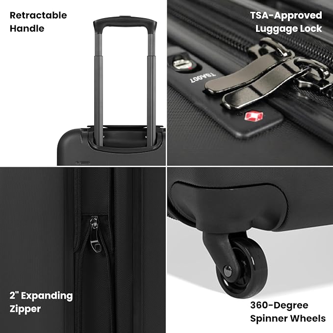 Sherpani Meridian, 22 Inch Carry On Luggage Airline Approved, Rolling Hardside - Image 2