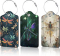 3 PCS Dragonfly Luggage Tags, Fantasy Dragonfly Suitcase Tags Privacy Cover ID by Unknown