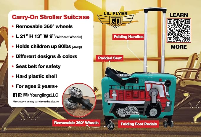 Younglingz LIL FLYER GO Version 2 Ride On Suitcase - Image 9