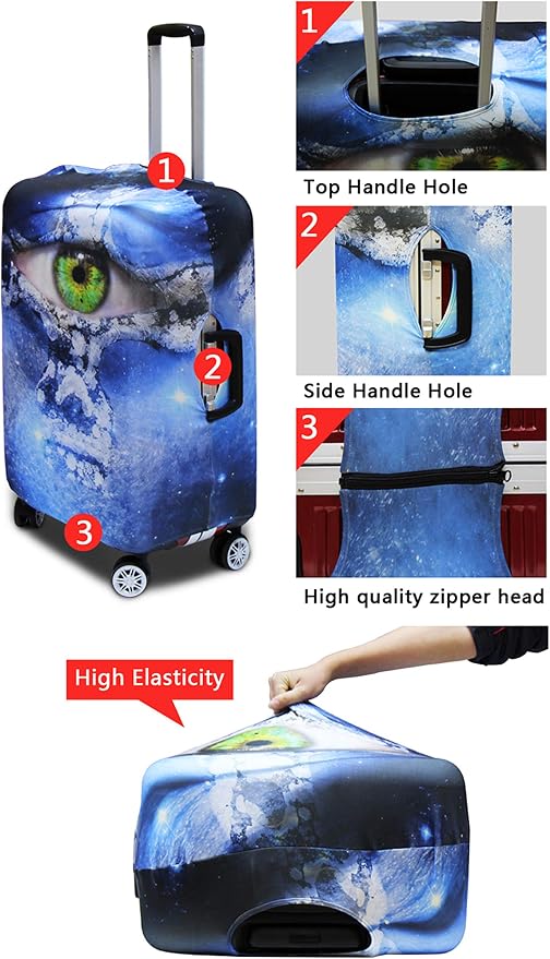 Travel Luggage Cover Anti-scratch Baggage Suitcase Protector Fits 18-21 Inch - Image 6