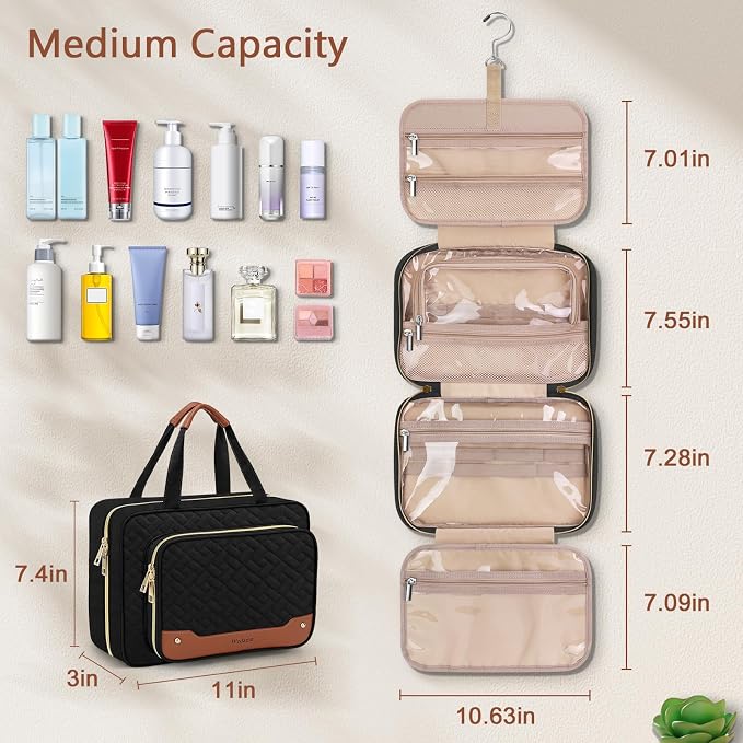 Wedama Toiletry Bag for Women, Hanging Travel Toiletry Bag - Image 4