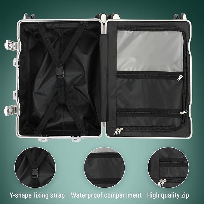 UrbanExplorer 20 Inch Carry On Luggage Aluminum Frame Airline Approved - Image 9