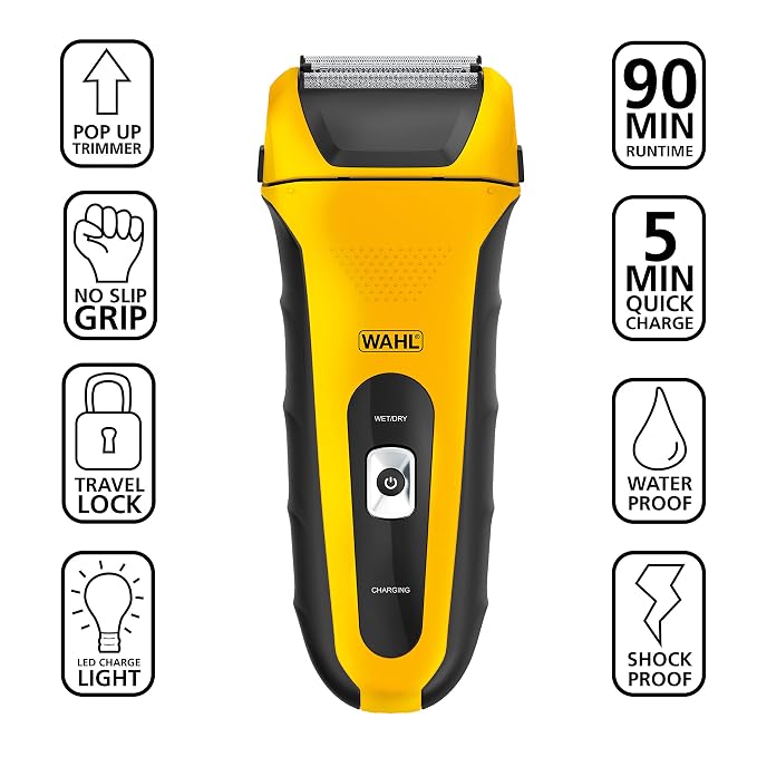 Wahl 7061-100 LifeProof Rechargeable WaterProof Wet/Dry Lithium-ion Shaver - Image 2