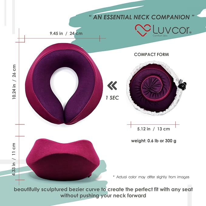 Premium Quality Memory Foam Travel Neck Pillow Bundle - Image 4