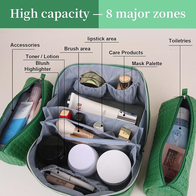 BOYATU Travel Makeup Bags for Women: Large Cosmetic Organizer Bag - Image 3