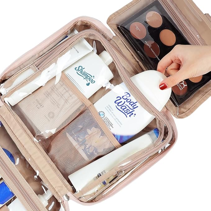 NISHEL Travel Toiletry Bag for Women Large Capacity, Makeup Essentials Organizer - Image 4