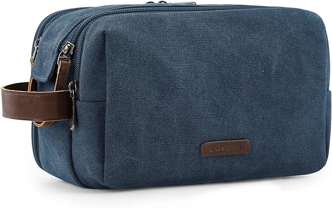 BAGSMART Toiletry Bag for Men, Canvas Travel Toiletry Organizer Dopp Kit by BAGSMART