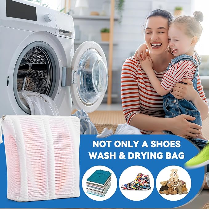 2-in-1 Shoe Dry Bag for Sneaker Dry & Wash, Dual-zone Mesh Sneaker Dryer Bag - Image 6
