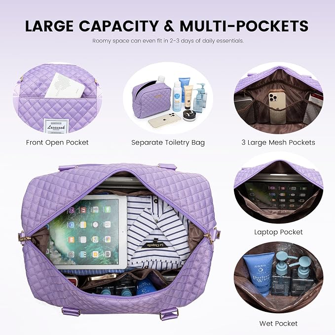 LOVEVOOK Travel Duffle Bag, Weekender Bags - Image 3