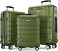 SHOWKOO Luggage Sets Expandable PC+ABS Durable Suitcase Double Wheels TSA Lock by SHOWKOO