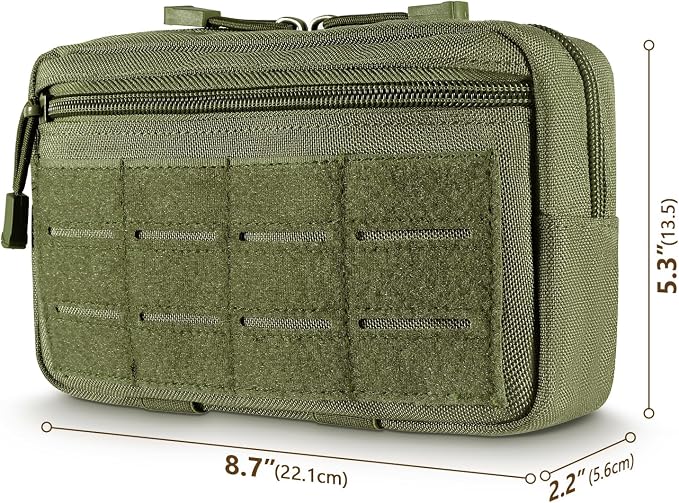 Tactical Molle Admin Pouch Utility Laser Cut EDC Tool Pouch Bag Horizontal - Image 2