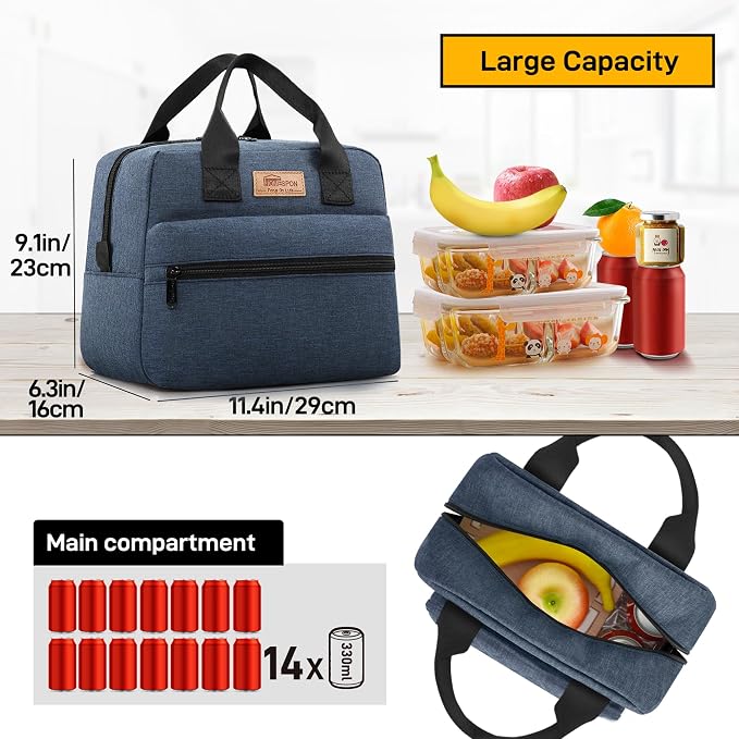 HOMESPON Insulated Lunch Bag for Women Men Lunch Box Cooler Lunch Tote for Work - Image 3