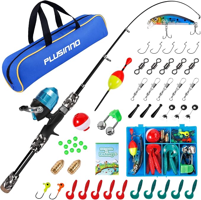 PLUSINNO Kids Fishing Pole by PLUSINNO