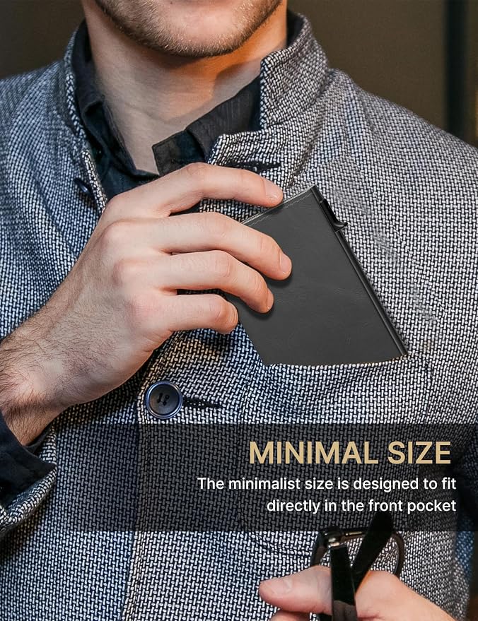 typecase Mens Wallet Card Holder: Pop Up Aluminum Case, Carbon Fiber Leather - Image 5