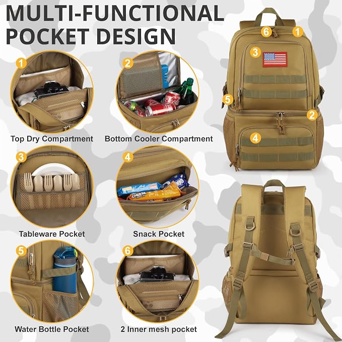 Tactical Double Deck Cooler Backpack - Image 4