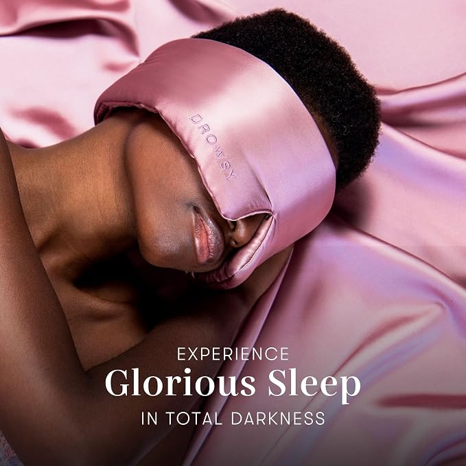 DROWSY Silk Sleep Mask. Face-Hugging, Padded Silk Cocoon - Image 5