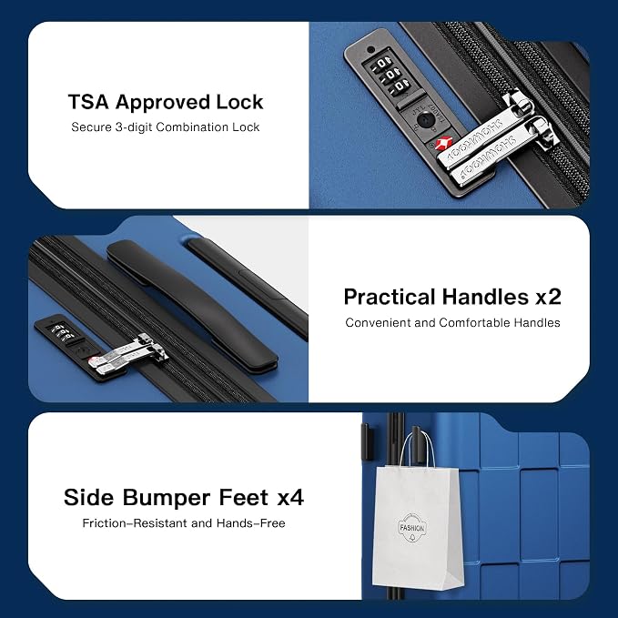 SHOWKOO Luggage Sets 2 Piece 20/28 Inch Hardside Expandable Lightweight PC - Image 8