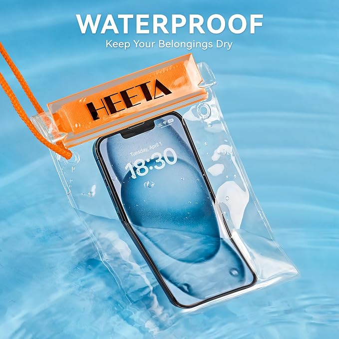 HEETA 5-Pack Clear Waterproof Dry Bag, Water Tight Cases Pouch Dry Bags - Image 2