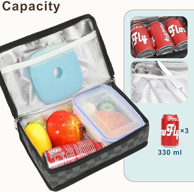 FlowFly Small Insulated Lunch box Portable Soft Bag Mini Cooler Thermal Meal - Image 5