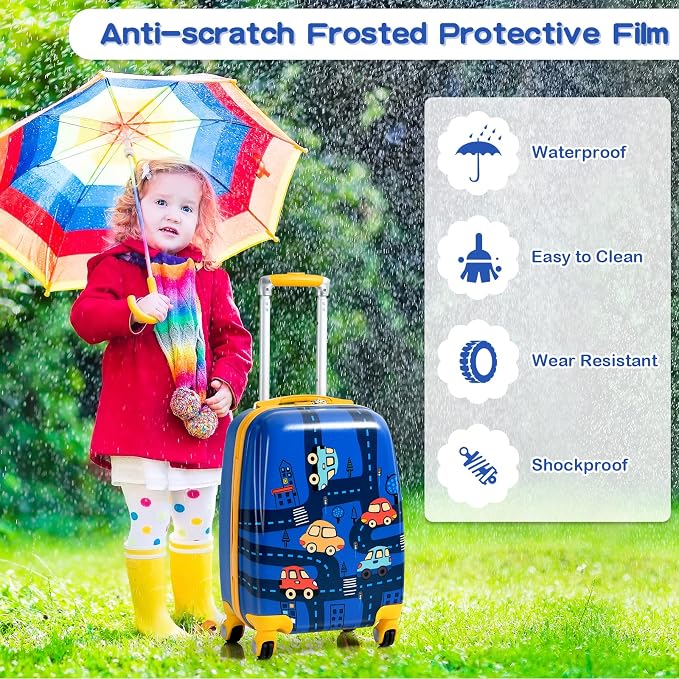 HONEY JOY Kids Luggage, Lightweight Toddler Suitcase, Durable ABS Hardshell - Image 6