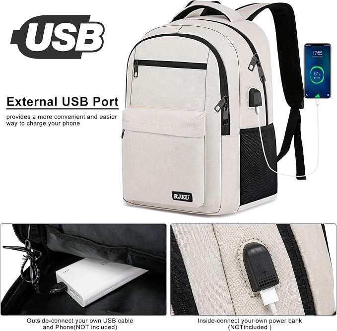School Backpack for Teen Girls, Laptop Backpack 15.6 Inch - Image 3
