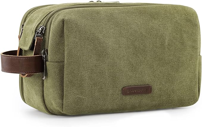 BAGSMART Toiletry Bag for Men, Canvas Travel Toiletry Organizer Dopp Kit by BAGSMART