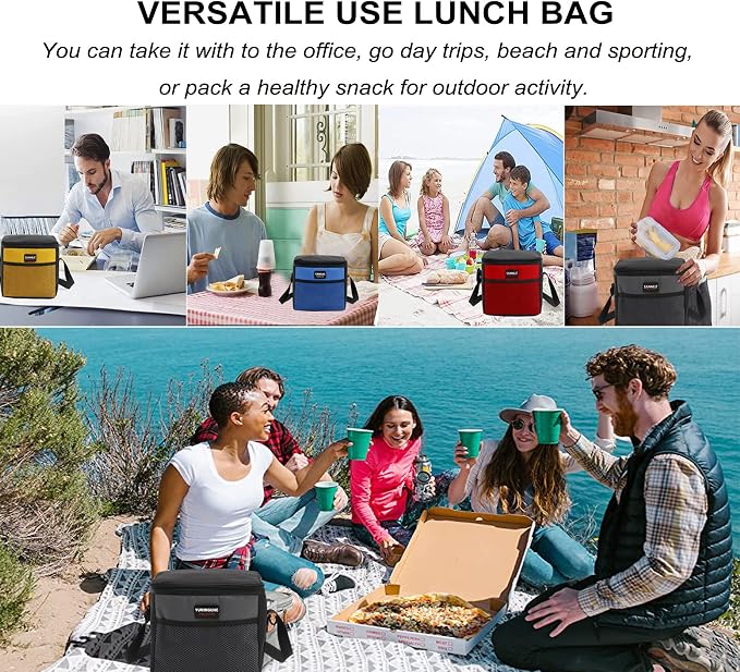 6 Can/5L Lunch Bag for Women Men Portable Lunch Box Small Cooler Bag Soft - Image 7