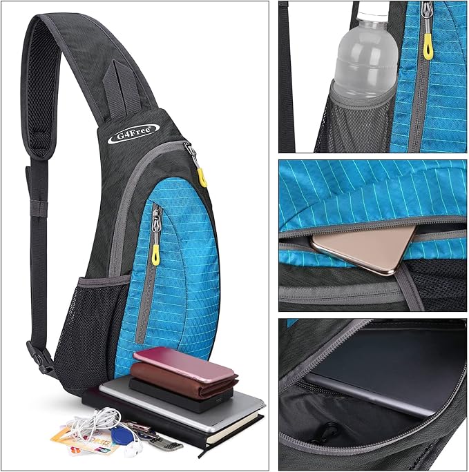 G4Free Sling Bag for Men Women, Small Crossbody Backpack Lightweight Chest - Image 6