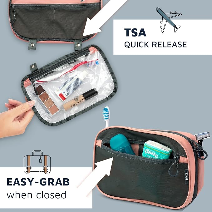 Toiletry Bag Kit Set: Hanging Travel Toiletry Bag + 311 TSA Cosmetic Liquid Bag - Image 7
