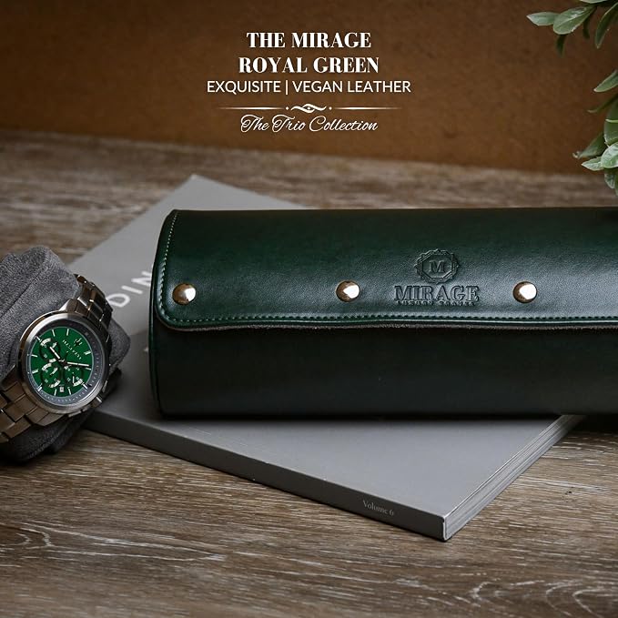 Watch Cases for Men – Travel Watch Roll Case – 3 Watch Travel Case Holder - Image 5