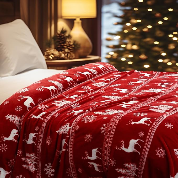 PHF Printed Fleece Blanket Queen Size, No Shed No Pilling Ultra Soft Plush Cozy - Image 5
