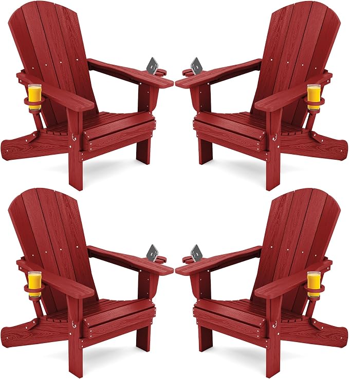 SERWALL Adirondack Chair with Cup Holders - Image 9