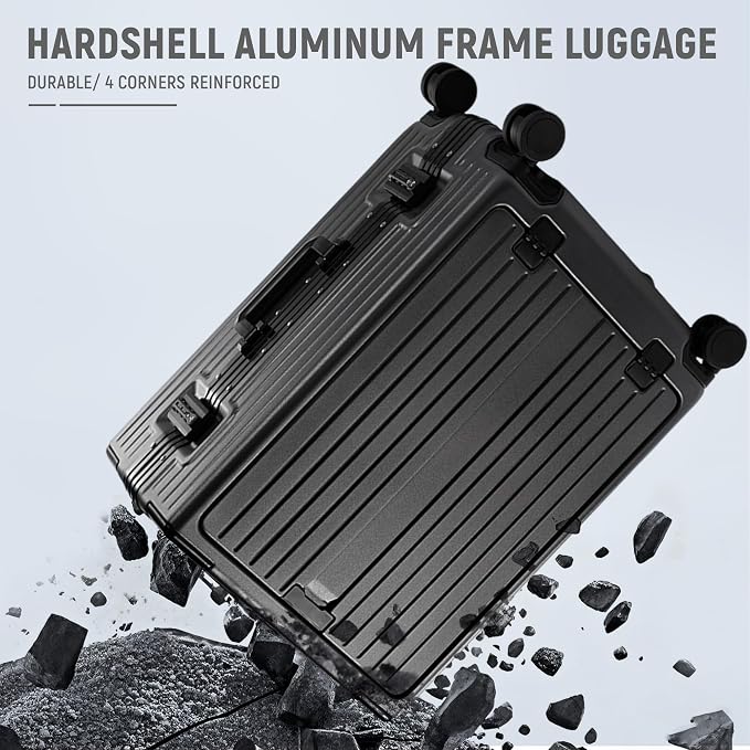 UrbanExplorer 20 Inch Carry On Luggage TSA Approved, Aluminum Frame Zipperless - Image 7
