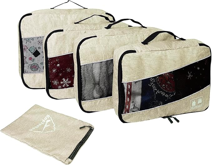 5 Set Packing Cubes for Travel Large Suitcase Luggage Organizer Bags Travel - Image 3