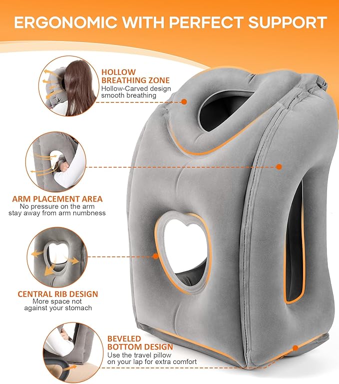 Sunany Travel Pillow, Upgraded Plane Pillow - Image 3
