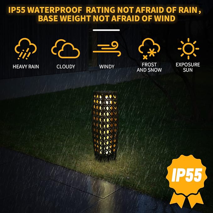 Solar Floor Lamp, Outdoor Floor Lamp Lanterns Outdoor Waterproof, Solar Powered - Image 3