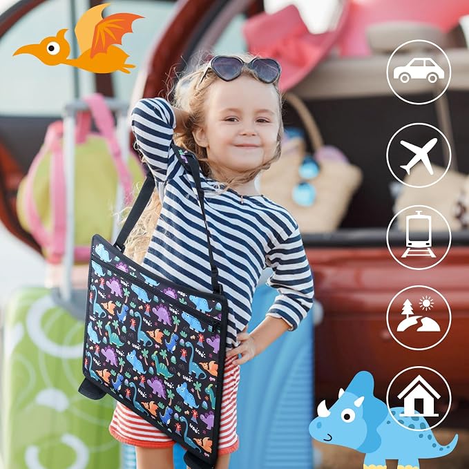 COOLBEBE Kids Travel Tray for Toddler Car Seat, Travel Tray for Airplane - Image 4