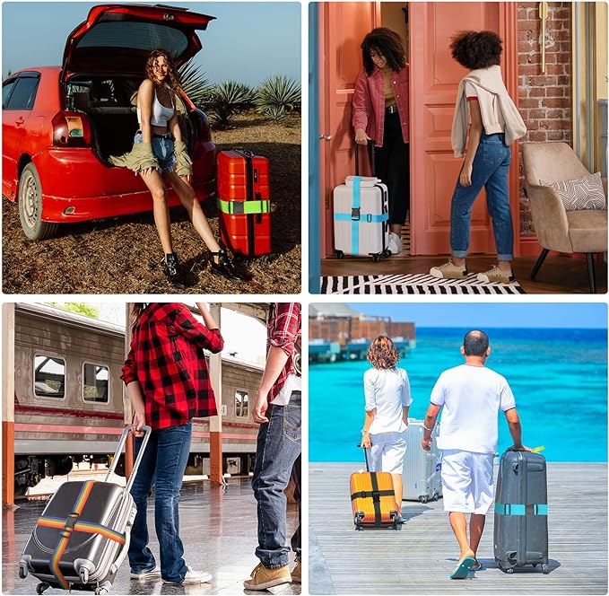 BILIONE Luggage Straps, TSA Approved Add a Bag Premium Accessory - Image 7
