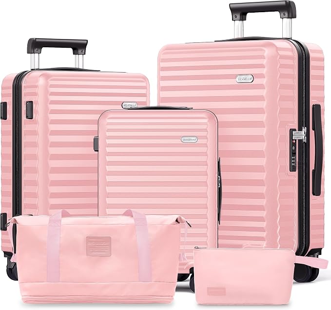 SHOWKOO Luggage Sets 3 Piece Hardside Expandable Suitcase by SHOWKOO