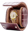 MR.OKAY Single Watch Travel Case- Classic Leather Watch Case by MR.OKAY