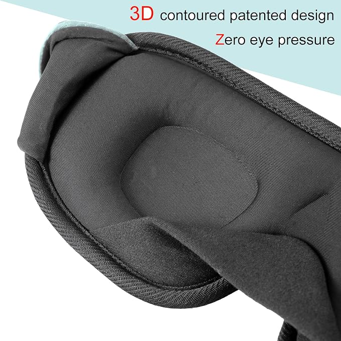 Sleep Mask for Men and Women 3D Contoured Eye Mask Patented Adjustable Light - Image 2