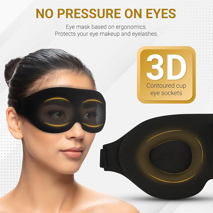 3D Sleep Mask with Travel Storage Bag – Blackout Eye Mask - Image 5