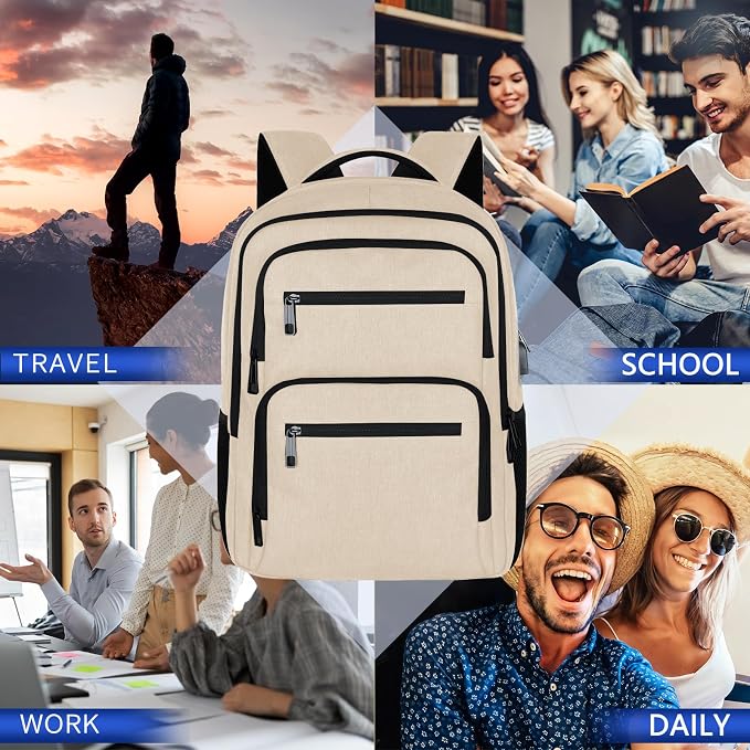 Backpck for Women, School backpacks for Girls Boys Teen, 15.6 inch Laptop Back - Image 5