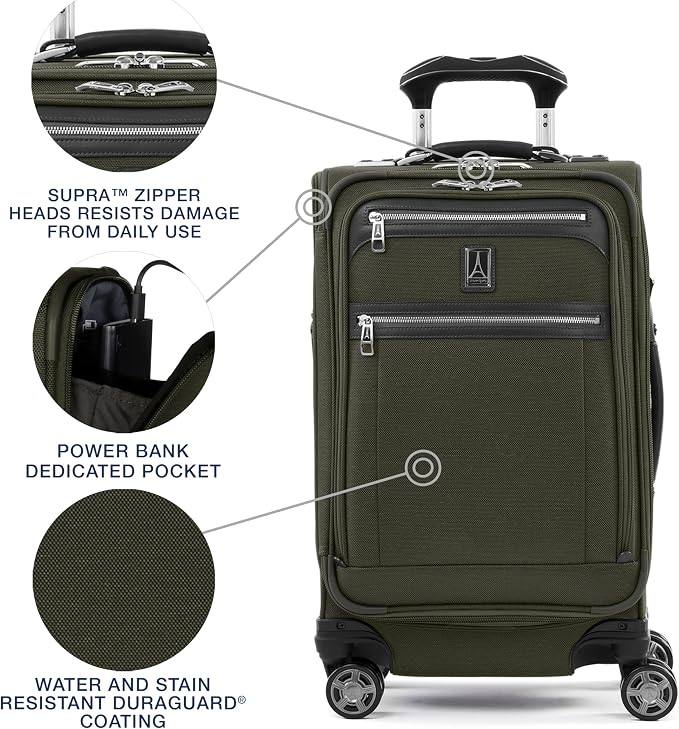 Travelpro Platinum Elite Softside Expandable Carry on Luggage, 8 Wheel Spinner - Image 6