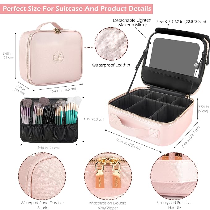 MOMIRA Travel Makeup Bag Cosmetic Bag - Image 3